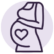 pregnant woman with heart icon